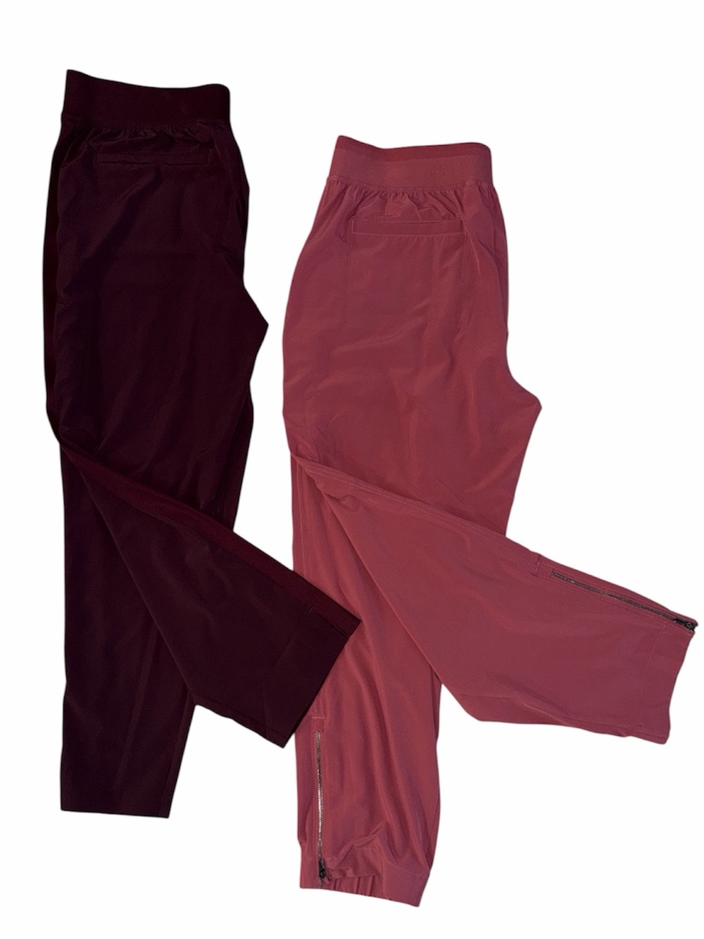 Athleta Size 10P Bundle in Berry Rose Pink Jogger + Plum Ankle Pant